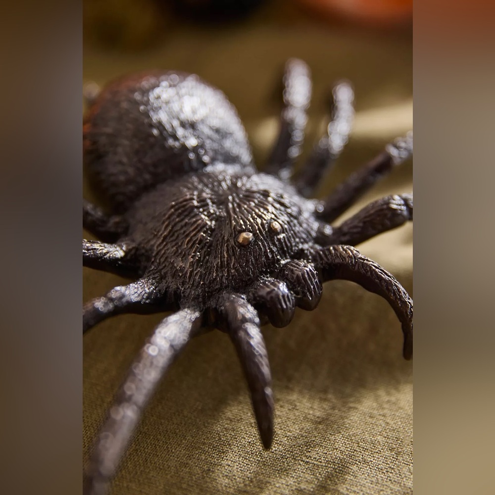 Anthropologie Terrain Cast Brass Spider Halloween Decor NIB Spooky Heavy 8.5” - Picture 2 of 3
